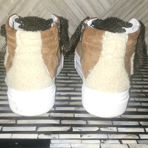 P448 Brown and White Platform Sneakers - Picture 4 of 6